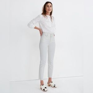 Madewell The Perfect Vintage Jean in Tile White: Raw-Hem Edition